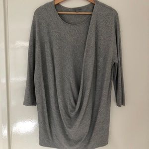 COS 3/4 grey marl jersey shirt. Size S